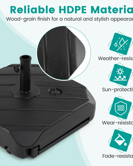 Giantex Rolling Patio Umbrella Base with Wheels and Pull Rod