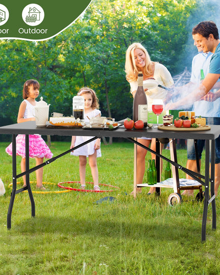 Giantex 5 FT Folding Table, HDPE Foldable Dining Table for 6