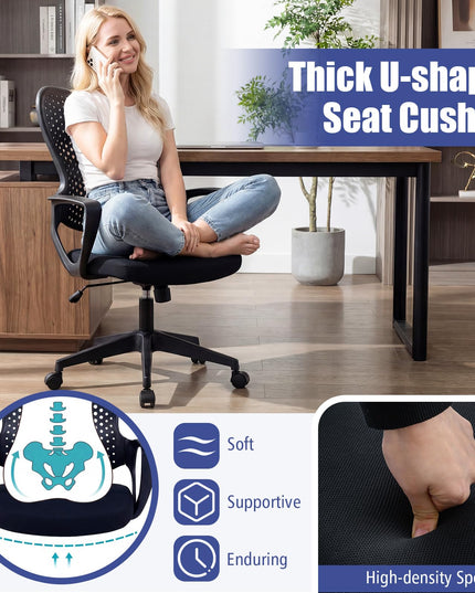 Gianetx Ergonomic Office Chair Height Adjustable Computer Desk Chair(1/2)