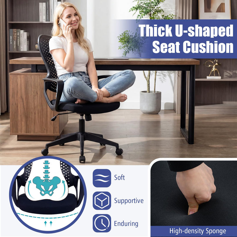 Gianetx Ergonomic Office Chair Height Adjustable Computer Desk Chair(1/2)