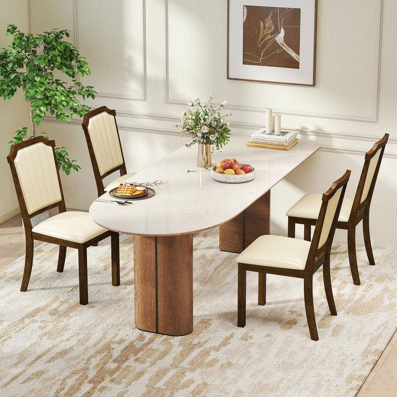 Giantex Upholstered Dining Chairs Set for Living Dining Room