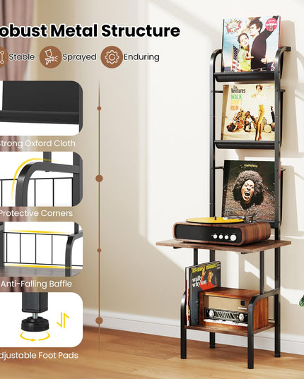 Giantex Record Player Stand with Vinyl Storage