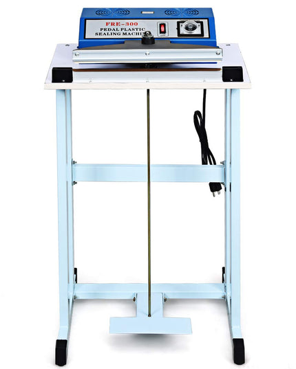 110V 12" Foot Pedal Impulse Sealer with Cutter, Heat Seal Closer Plastic Bag Sealing Machine