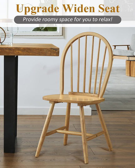 Giantex Wood Dining Chairs, French Country Armless Spindle Back Dining Chairs