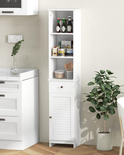Giantex Narrow Floor Storage Cabinet with Adjustable Shelves