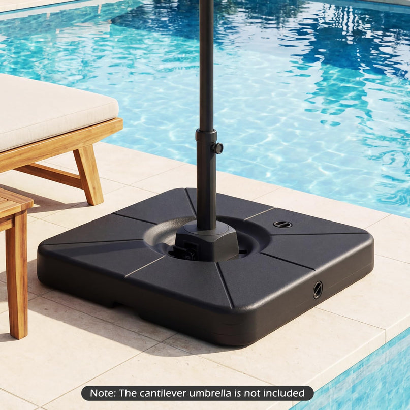 Giantex Fillable Cantilever Umbrella Base 220 LBS Weighted Offset Patio Umbrella Stand