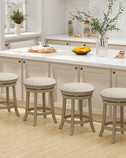 Giantex Swivel Bar Stools Set of 2/4 with Comfy Padded Seat Cushion