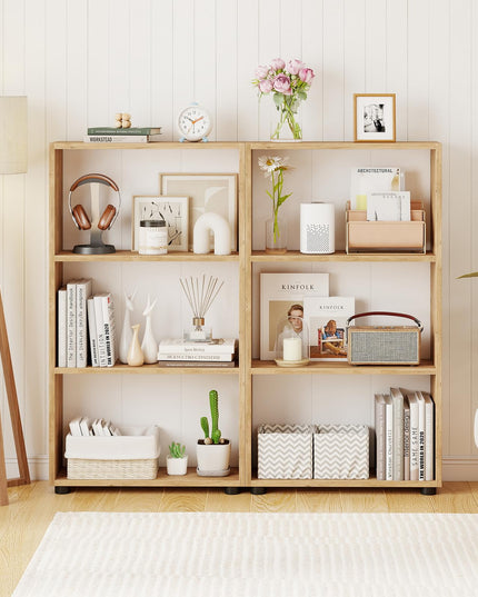 Giantex Bibliothèque à 3 niveaux avec kit anti-basculement pour salon