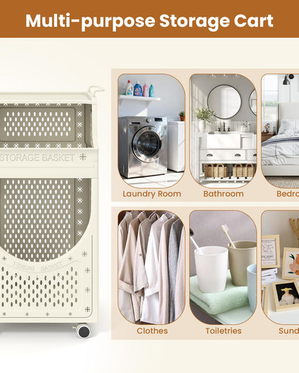 Giantex 3 Tier Rolling Laundry Cart with wheels