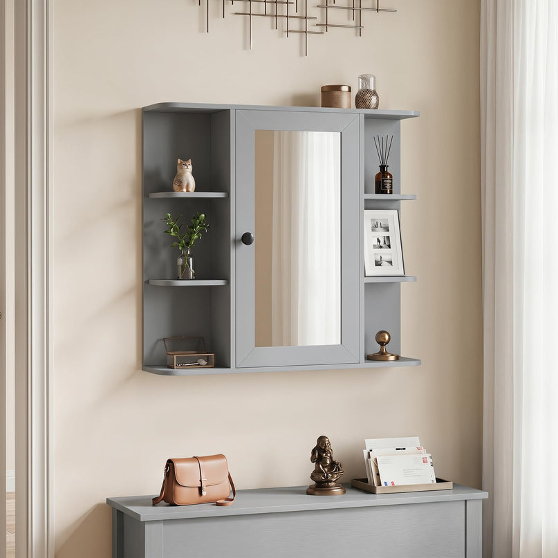 Giantex Wall Mounted Bathroom Medicine Cabinet with Mirror & Shelves
