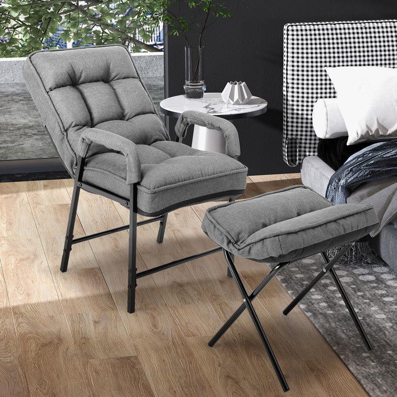 Giantex Modern Accent Chair with Ottoman