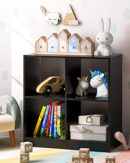 Giantex 4-Cube Bookcase - 2-Tier Bookshelf Open Back