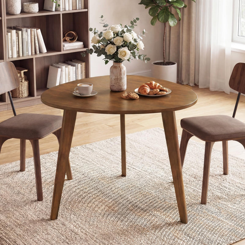 Table à manger ronde Giantex de 90 cm pour 4 personnes