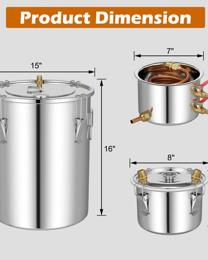 10 Gal Alcohol Still - Giantex