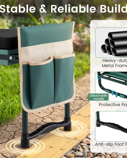 GIANTEX Heavy-Duty Garden Kneeler & Seat with 1 Bags