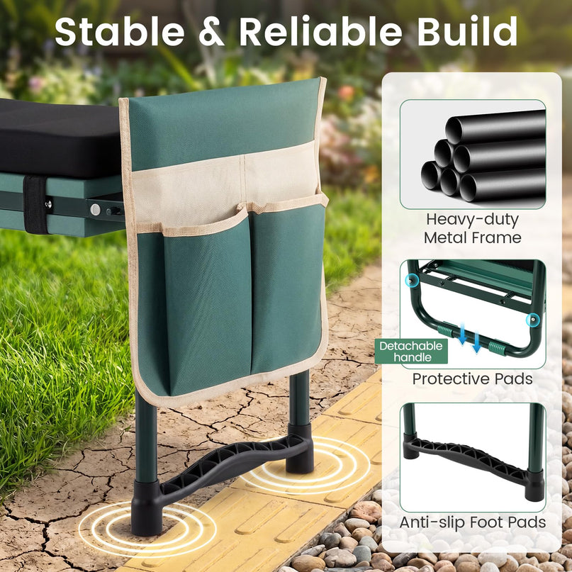 GIANTEX Heavy-Duty Garden Kneeler & Seat with 1 Bags