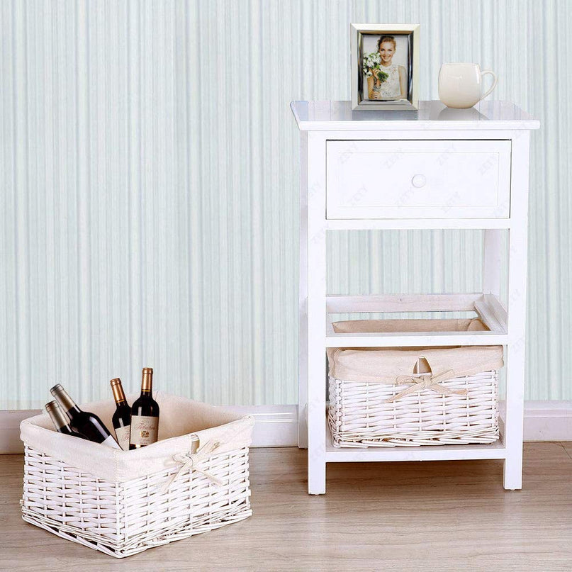 Giantex Nightstand with Drawers Wooden