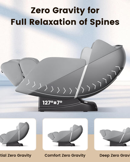 Giantex Comfort Full Body Massage Chair - Zero Gravity Massaging Recliner w/SL Track, Airbags, Foot Rollers