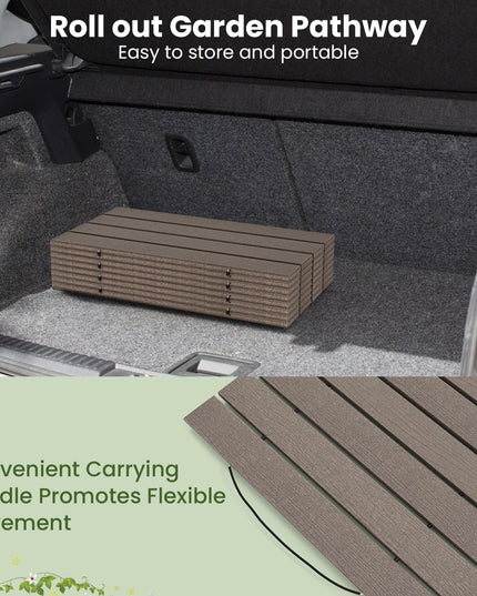 Giantex 8 FT Garden Pathway, Waterproof HDPE Outdoor Walkway with Non-Slip Surface