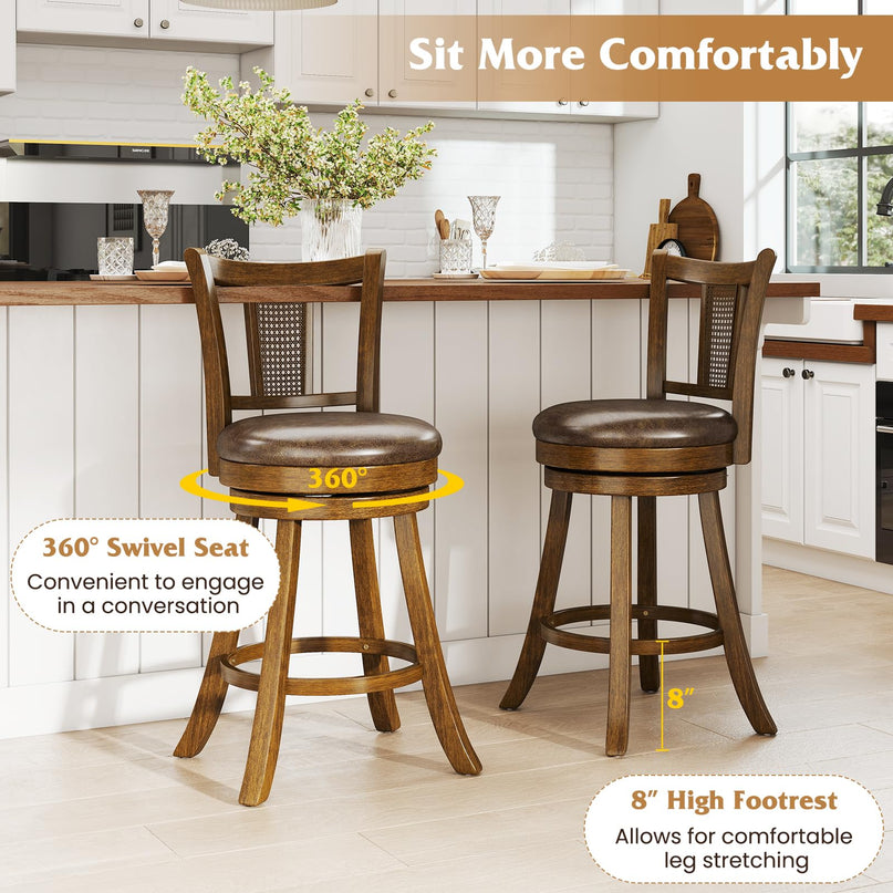 Giantex 25"/30" Bar Stools Set of 2/4 for Kitchen Island Dining Room Pub