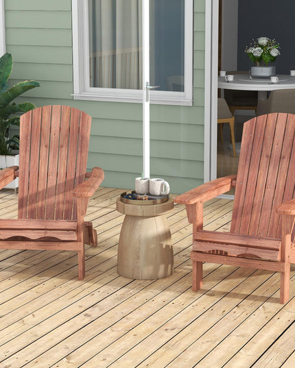 Giantex Foldable Adirondack Chair Set of 1/2/4 - Folding Front Porch Chairs with High Back, Wide Armrests, 400 LBS Max Load