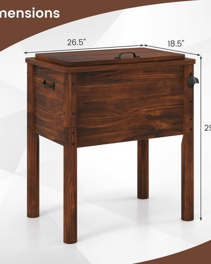 Giantex Wooden Patio Cooler