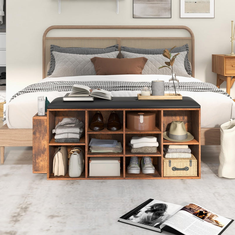 Giantex Entryway Storage Bench with Umbrella Stand