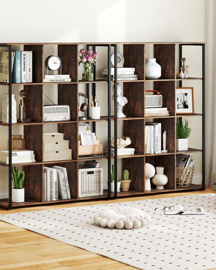 Giantex 12 Cube Bookcase 5 Tier Industrial Bookshelf