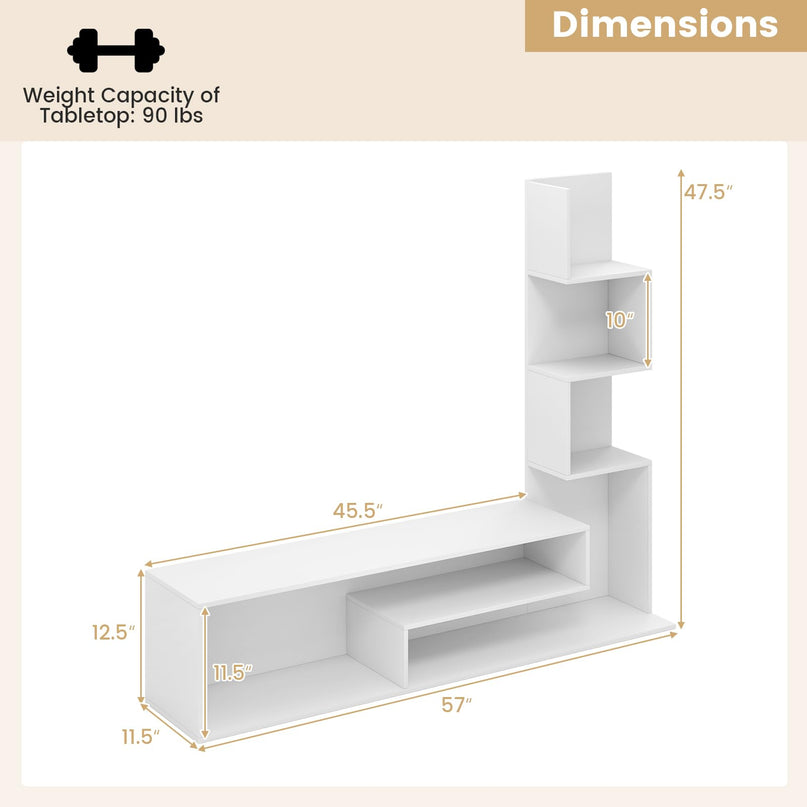 Giantex Book Shelf TV Stand for 50 Inch TV