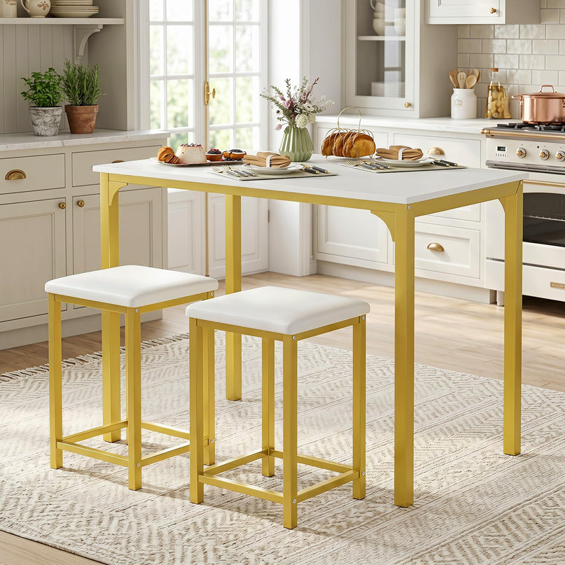 Giantex 3 Piece Dining Table Set for Small Space
