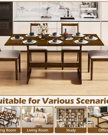 Giantex Table de Salle à Manger 180 cm pour 6-8 Personnes Grande Table de Cuisine