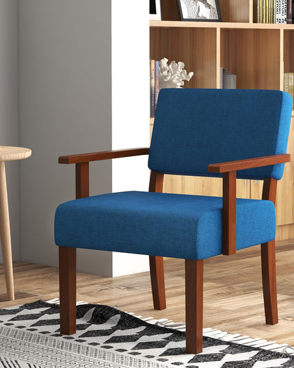 Giantex Modern Accent Chair, Linen Living Room Arm Chair w/Soft Padded Seat & Backrest