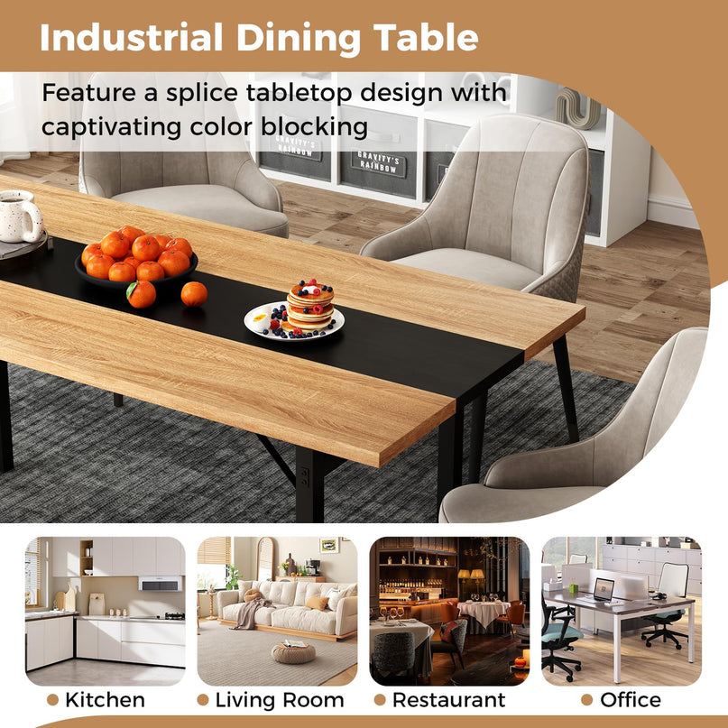Giantex 71" Dining Table for 6-8 People, Large Kitchen Table