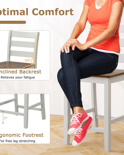 Giantex Counter Height Bar Stools Set
