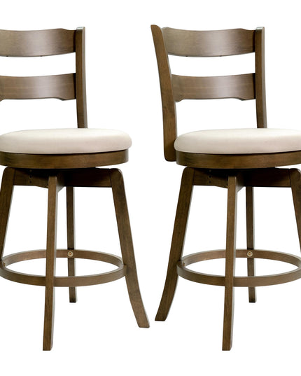 Giantex Tabourets de Bar Pivotants, Lot de 2 ou 4 | Tabourets de Comptoir de 63,5 cm avec Assise Rembourrée en Tissu