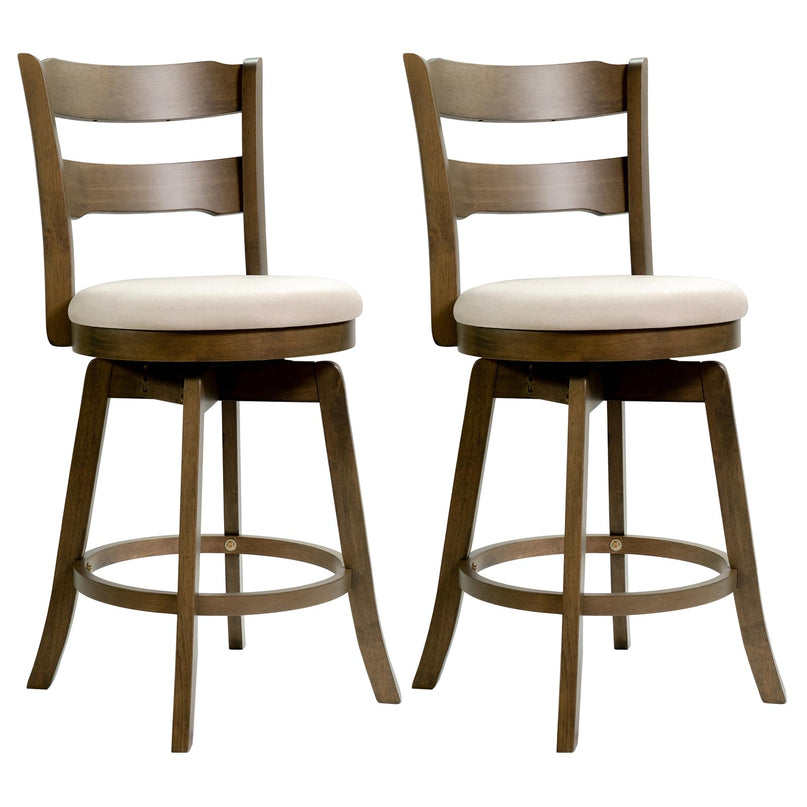 Giantex Tabourets de Bar Pivotants, Lot de 2 ou 4 | Tabourets de Comptoir de 63,5 cm avec Assise Rembourrée en Tissu