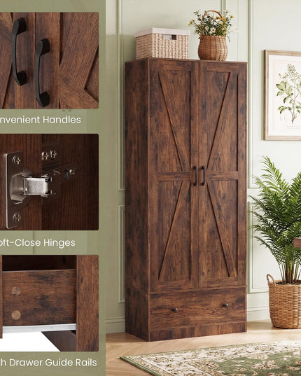 Giantex 72" Tall Kitchen Pantry Cabinet for Dining Room Living Room Bathroom