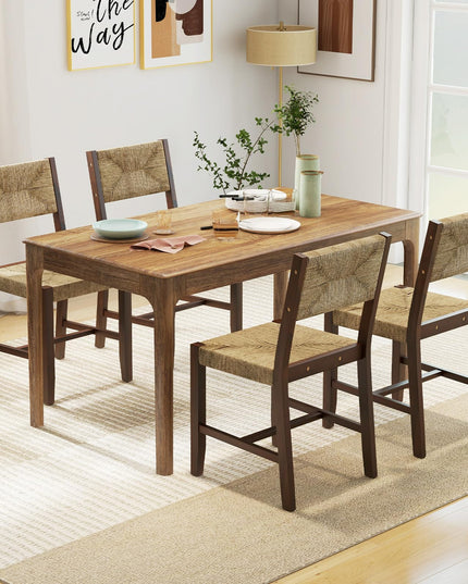 Giantex Rattan Dining Chair, Farmhouse Cane Side Chairs