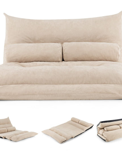 Giantex Adjustable Floor Sofa Bed, Foldable Lazy Couch Bed with Adjustable Backrest