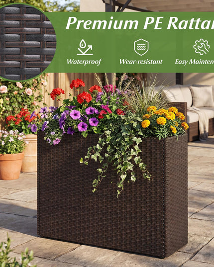 Jardinière surélevée en osier Giantex pour légumes, fleurs, herbes, balcon ou porche