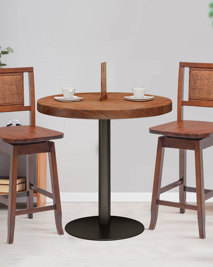 Giantex 24.5 Inch Counter Height Bar Stool with Rattan Back