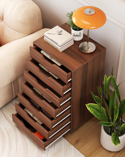 Meuble de rangement Giantex à 7 tiroirs avec 4 roulettes universelles