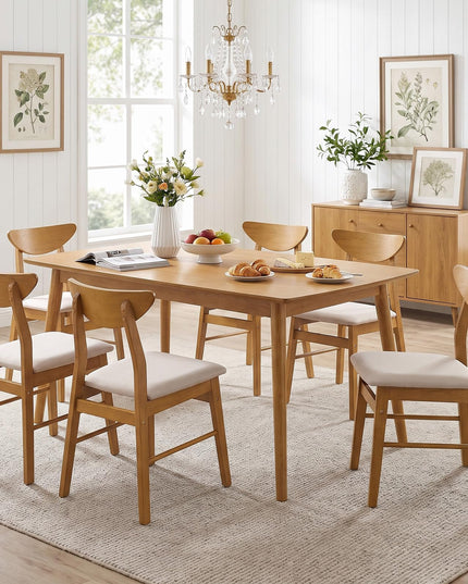 GIANTEX Upholstered Dining Chairs Set of 2/4 w/ Comfortable Upholstered Seat