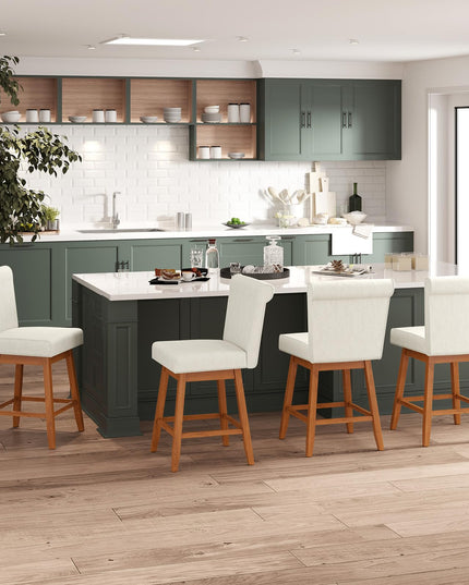 Giantex Modern Upholstered Bar Stools Set