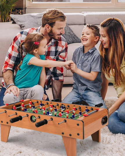 Giantex 27" Foosball Table, Easily Assemble Wooden Soccer Game Table Top w/ Footballs