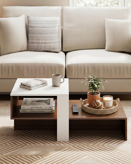 Giantex 31.5" Small Coffee Table with Storage