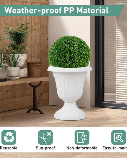 Giantex 18" Tall Vintage Planters Set of 2/4 for Front Porch Home Wedding