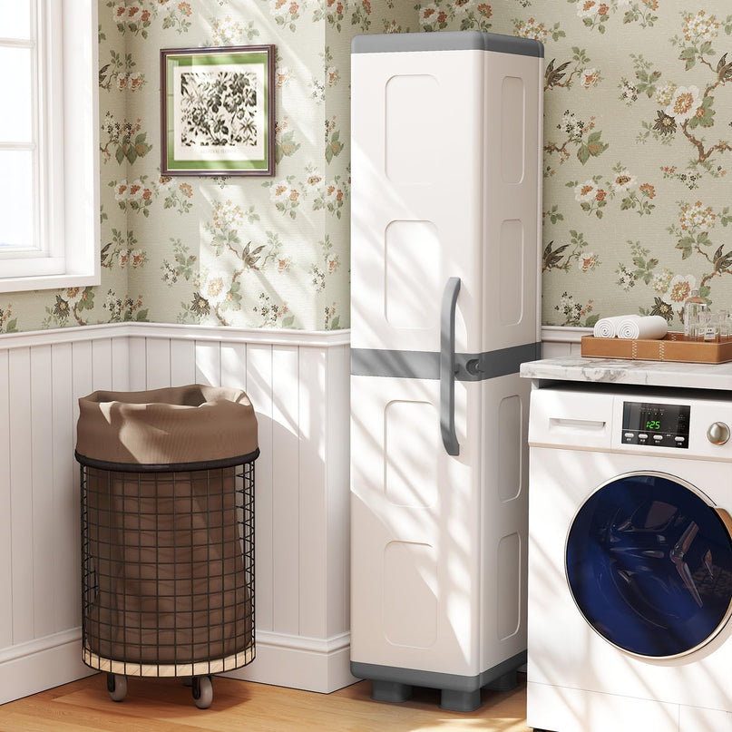Giantex 70” Tall Slim Storage Cabinet with Single Door(Tall-14"x19"x70")