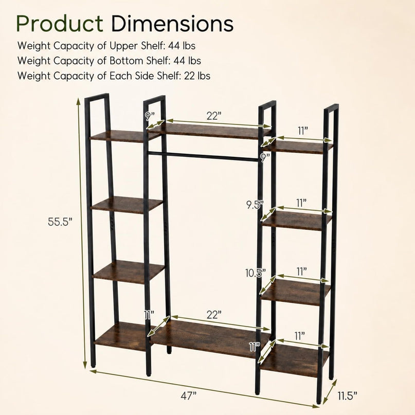 GIANTEX 10-Tier Plant Stand with LED Lights for Living Room