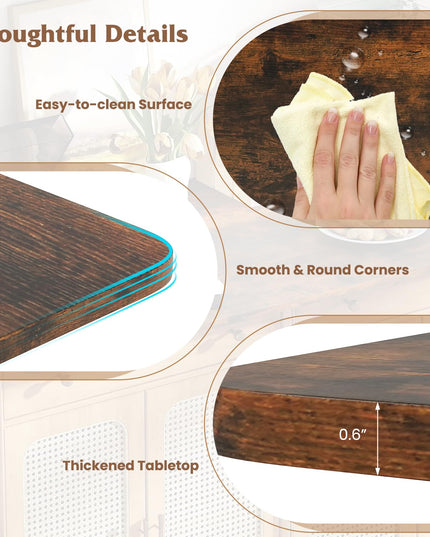 Dessus de table universel rectangulaire en bois Giantex 48 x 24 pouces